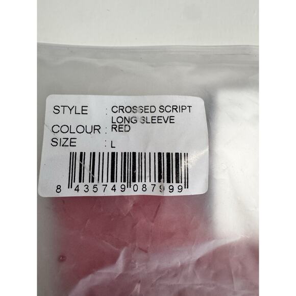 Cold Culture Men’s Crossed Script Long Sleeve Red Large - Picture 6 of 7